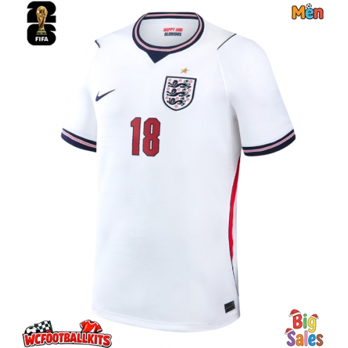 England Anthony Gordon #18 Replica Home Stadium Shirt World Cup 2026 Short Sleeve